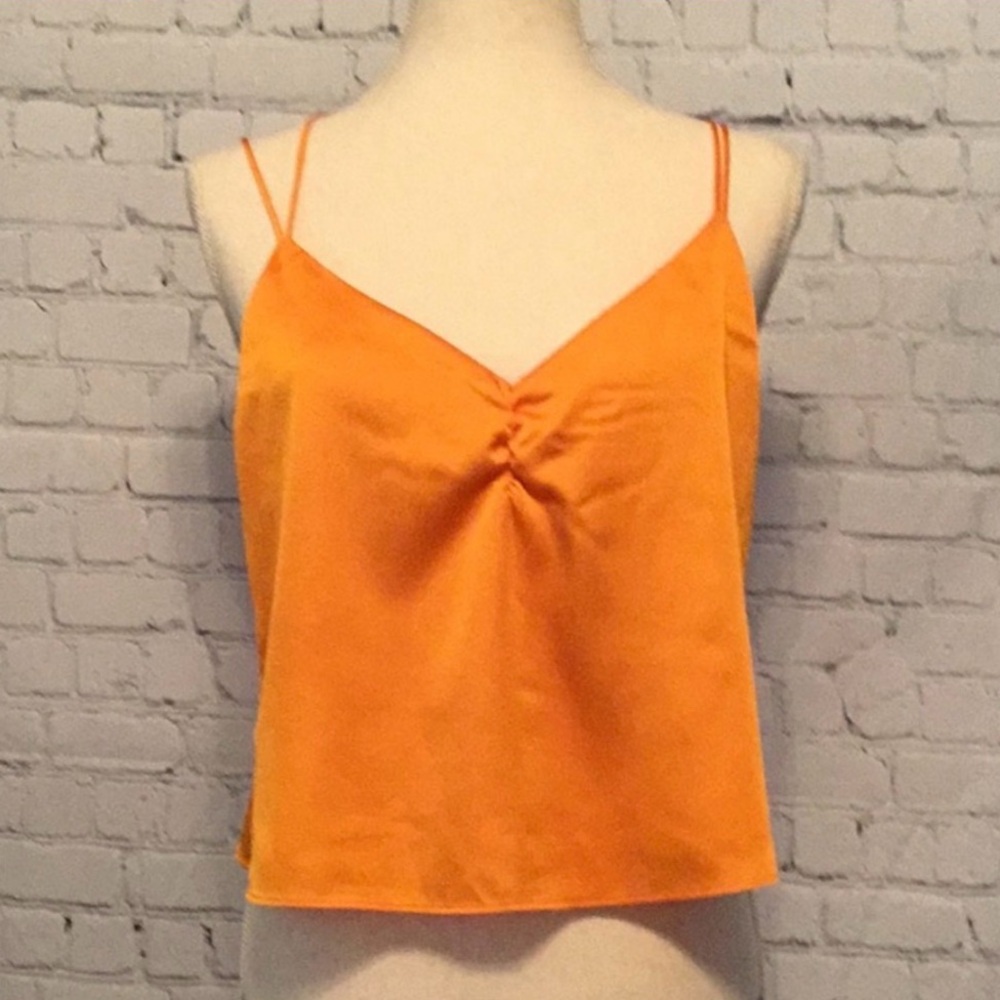 Express Orange Camisole Tie Back Top NWOT!